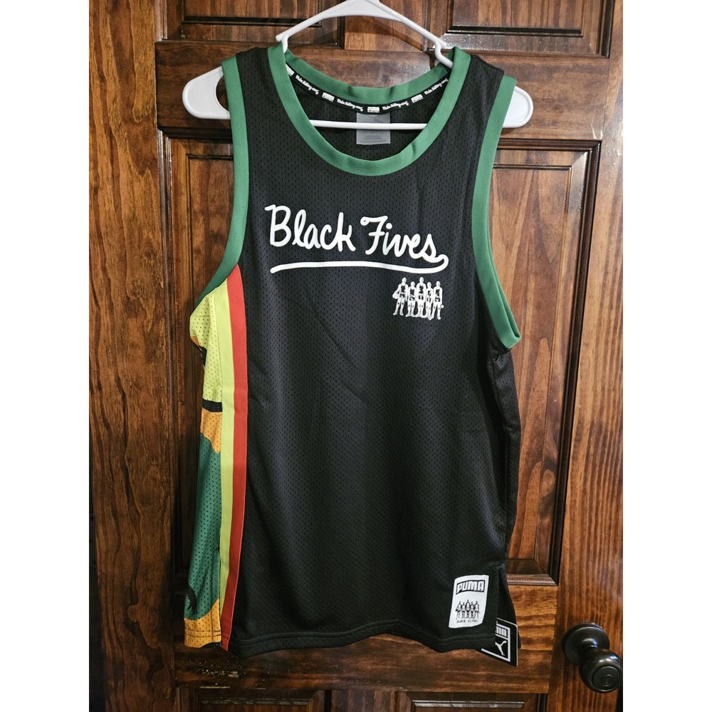 Puma X Black Fives Era Ballroom Basketball Mesh Jersey Black 534492-01 Mens S
